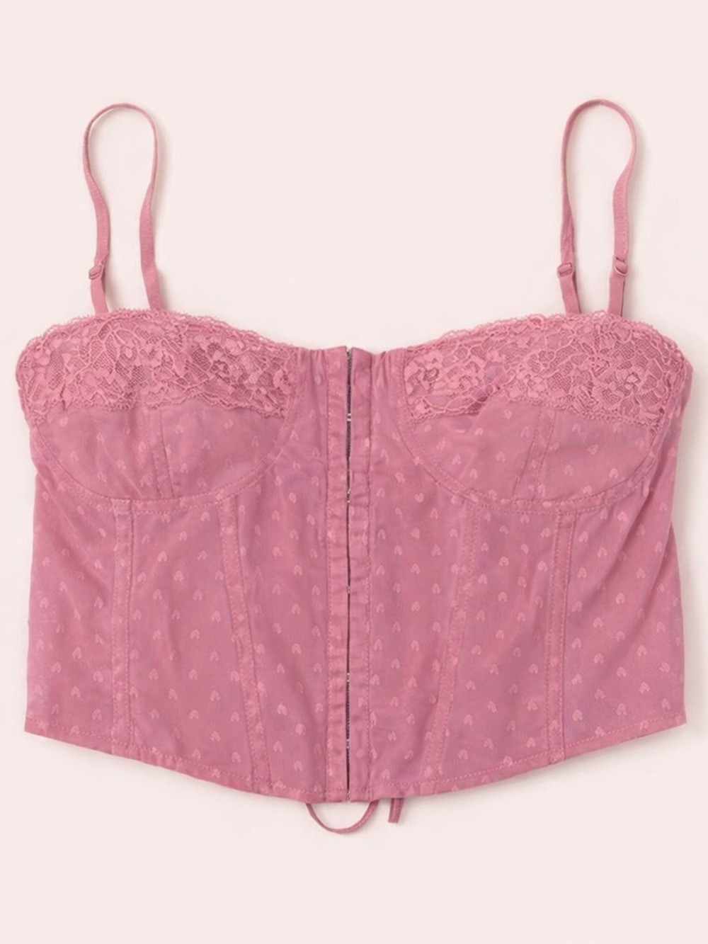 NWT L.A. Hearts Pink Heart Lace Corset‎